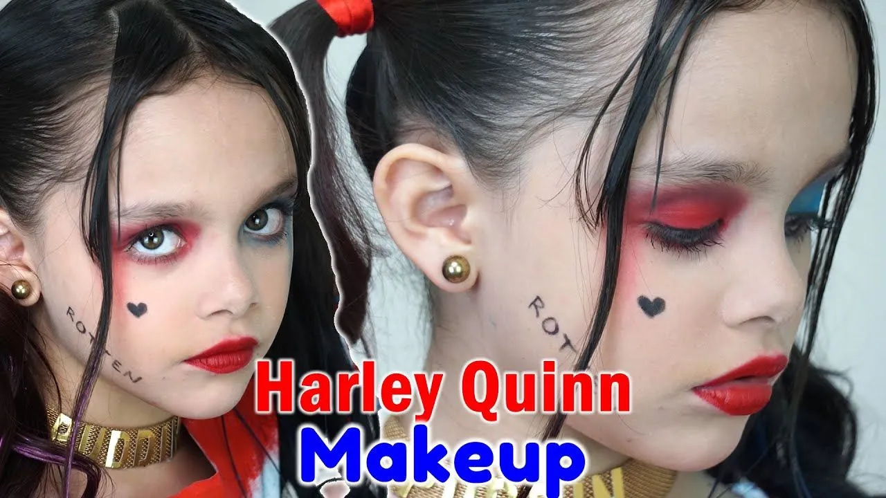 HARLEY QUINN MAQUILLAJE HALLOWEEN - YouTube