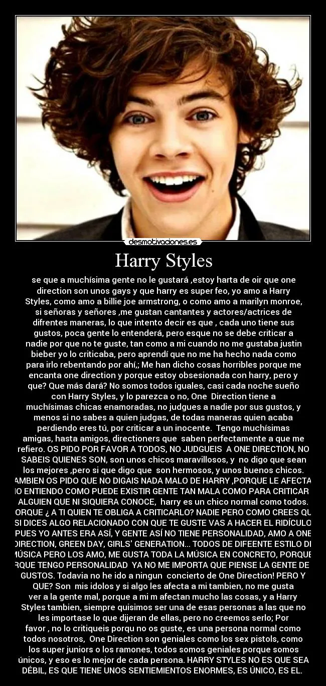 Harry Styles - desmotivaciones.