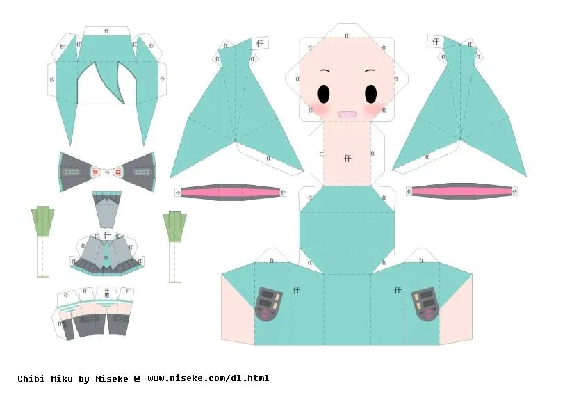 Hatsune Miku Papercraft by AliceKawaiiDesu on DeviantArt