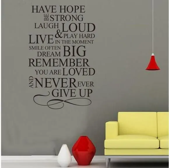 HAVE-HOPE-English-Quote-Vinyl-Wall-Stikers-Removable-Wall-Art-Decals-Free- ...