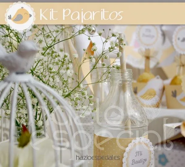 Hazlo especial...: Decoracion ideal para bautizo... "PAJARITOS"