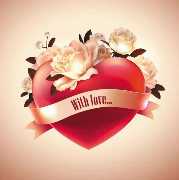 Heart love label 07 vector Vector Heart - Free vector for free ...