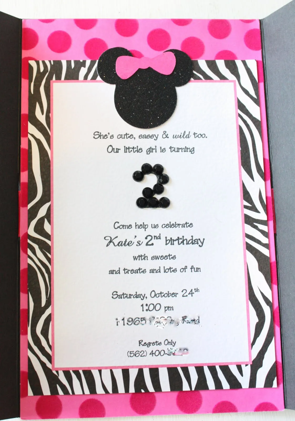 Heavenly Blooms: Kate's Minnie Mouse Invitation