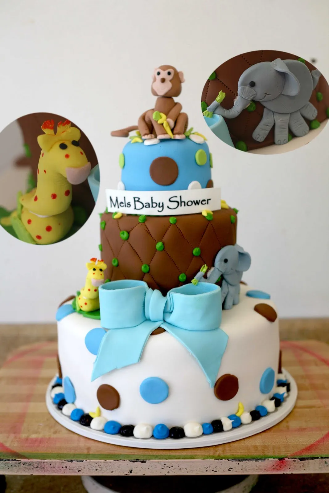 Hector's Custom Cakes: baby shower 3d safari animals custom