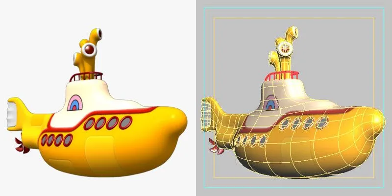 Heidy Curbelo. 3D, Diseño y Animación.: Submarino amarillo 3D