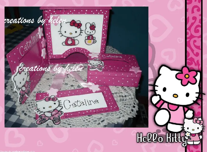 Helencreaty: set para cuarto de bebe...decoracion hello kitty