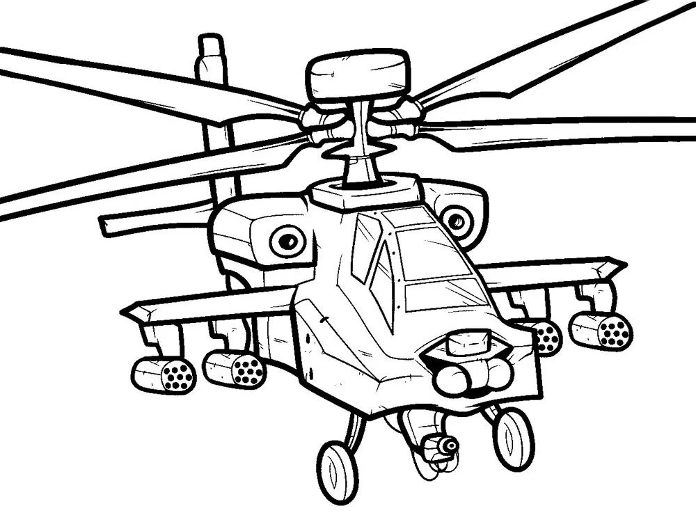 Helicoptero – dibujos infantiles para colorear