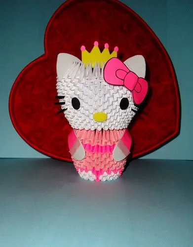 Hello Kitty 3D Origami Model | Flickr - Photo Sharing!