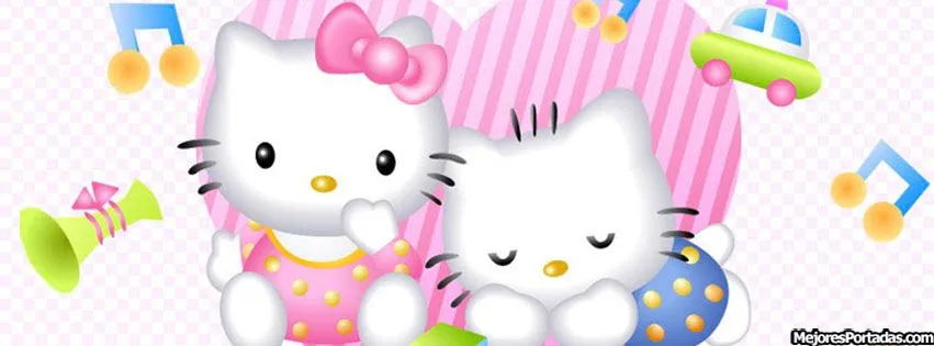 Hello Kitty amigos - Las Mejores Portadas para tu perfil de Facebook