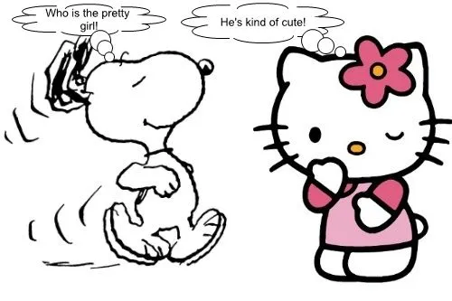 Hello Kitty & Snoopy | Hugh Fox III