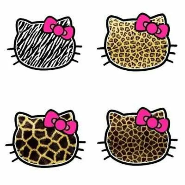Hello kitty animal print faces! | Hello kitty sleeve | Pinterest