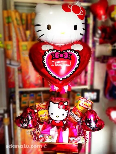 Fotos y imagenes de arreglos de globos de Hello Kitty - Imagui