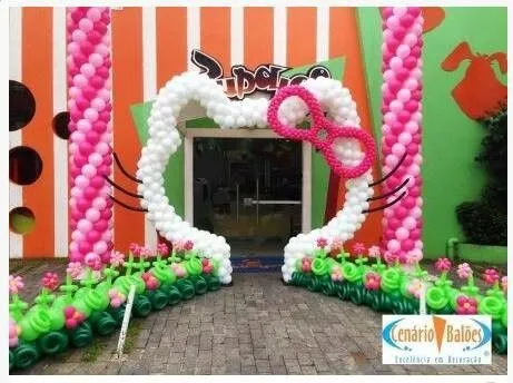 Hello Kitty Balloon Arch | Balloon Arches | Pinterest