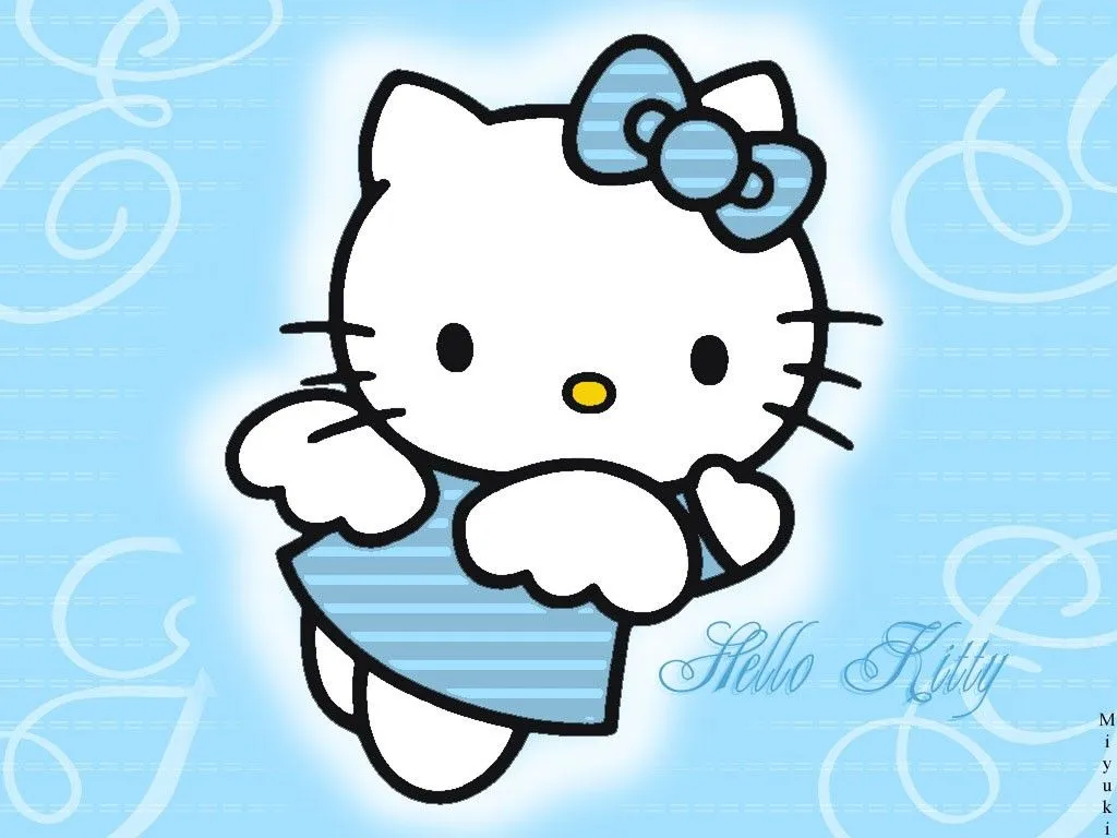 Hello Kitty Blue | Hd Wallpaper Desktop