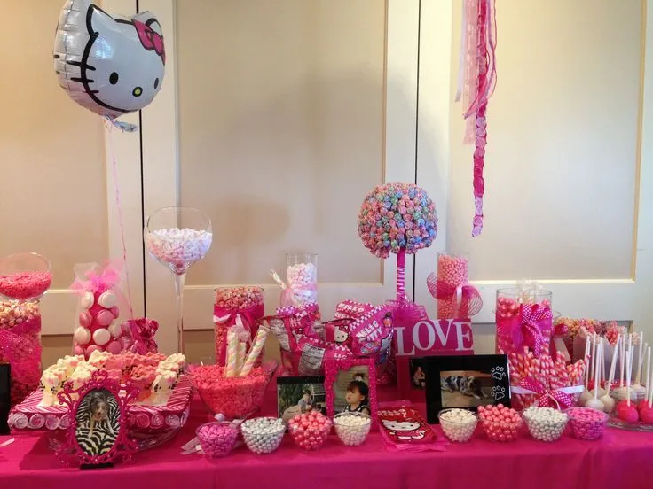 Hello kitty bridal shower-candy bar | Showering the bride | Pinterest