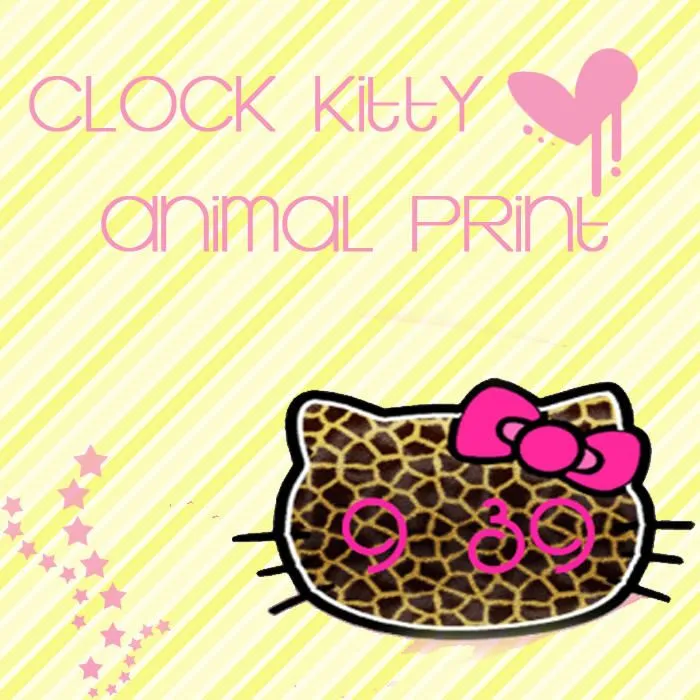 Hello Kitty Clock Animal Print by SriitaDeWatt on DeviantArt