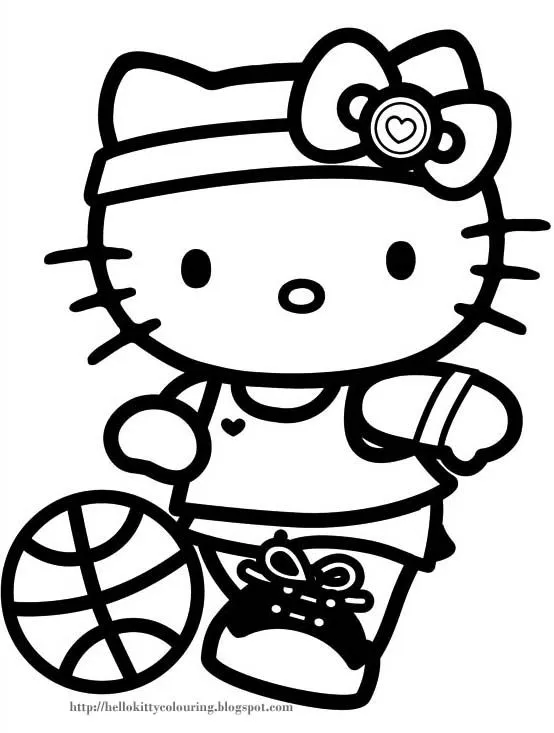 HELLO KITTY COLORING PAGES