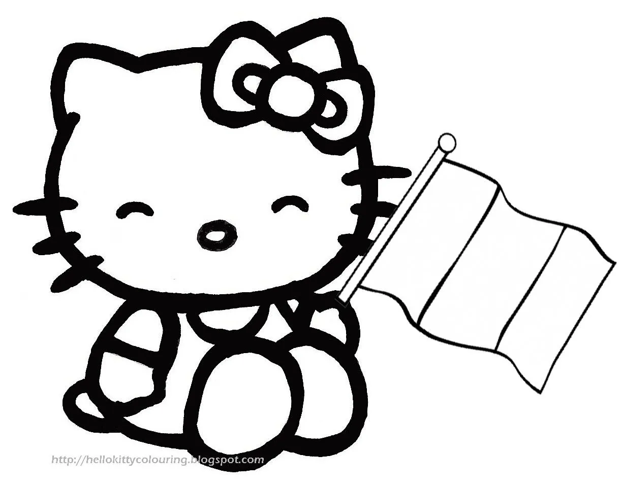 HELLO KITTY COLORING PAGES