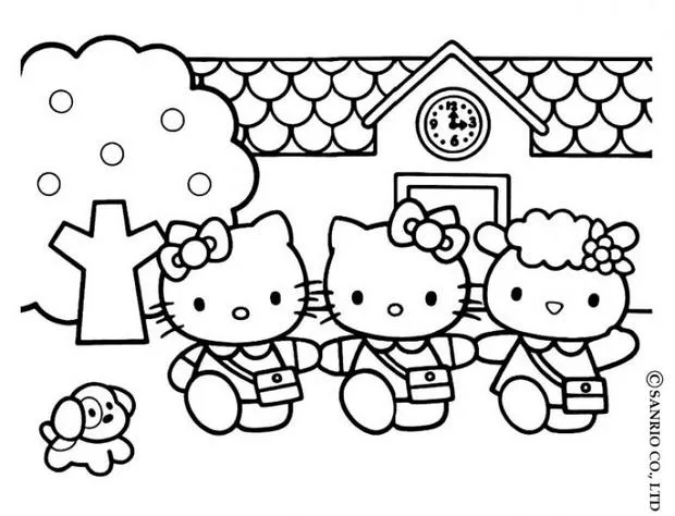 HELLO KITTY coloring pages - Hello Kitty's house