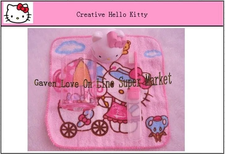 Hello kitty tres cosas de cada conjunto de color rosa de color de ...