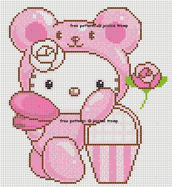 Hello Kitty Cross Stitch Chart | crossstitch | Pinterest