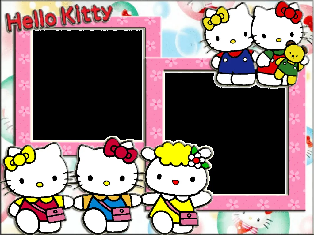 Fotos com arte TMV: Moldura Hello Kitty.