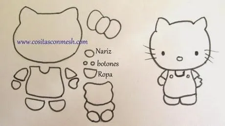 Cómo hacer hello kitty en Goma eva