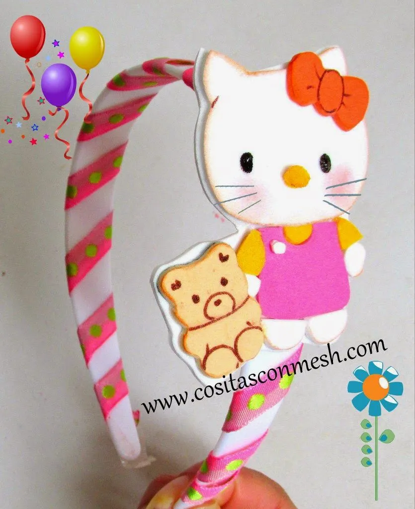 Cómo hacer hello kitty en Goma eva ~ cositasconmesh