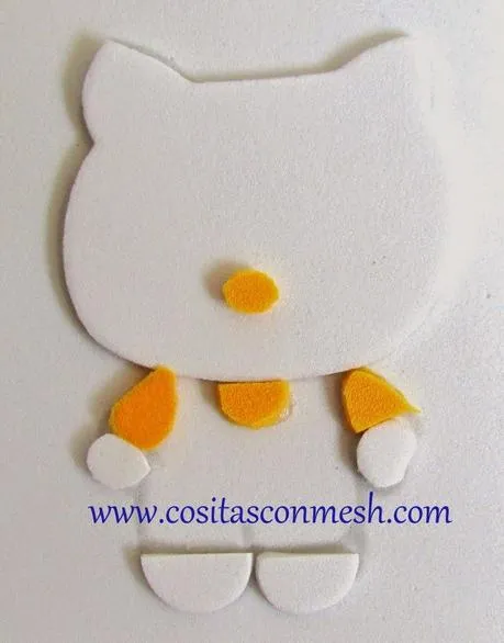 Cómo hacer hello kitty en Goma eva - Paperblog