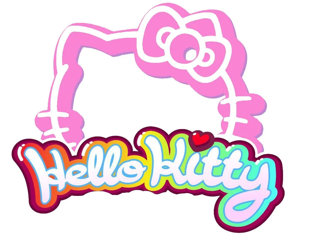 Hello kitty con letras de colores