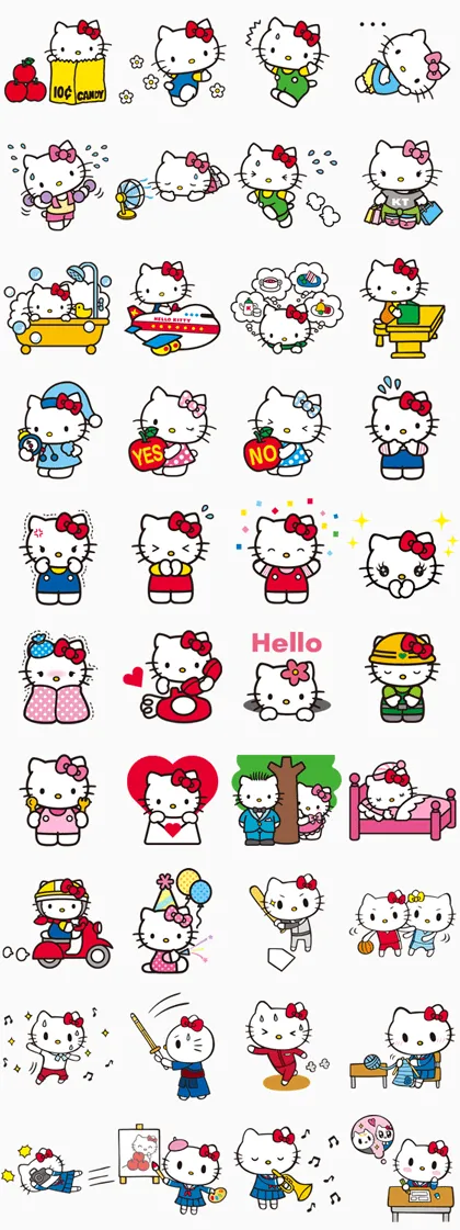 Hello Kitty Line Sticker - Rumors City