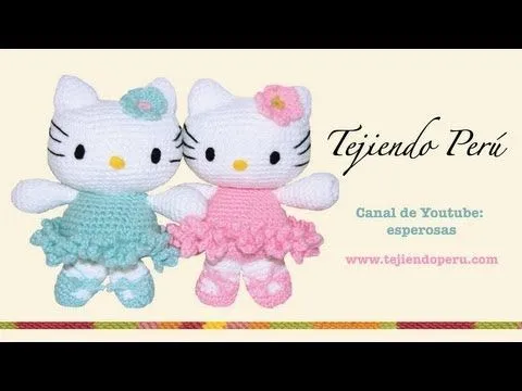 Hello Kitty tejida a crochet (amigurumi) Parte 1: cabeza - YouTube