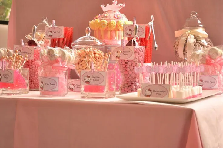 Hello kitty theme candy bar | Birthday idea | Pinterest