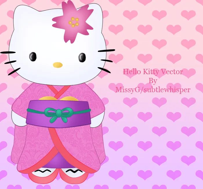 Hello Kitty vector by ~subtlewhisper on deviantART