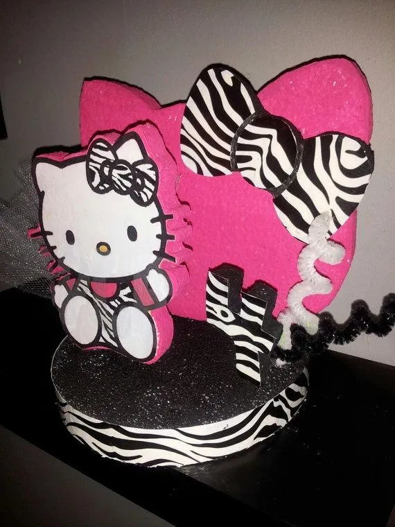 Hello Kitty Zebra Party Favor/ Cake Topper | Surprise Party Ideas