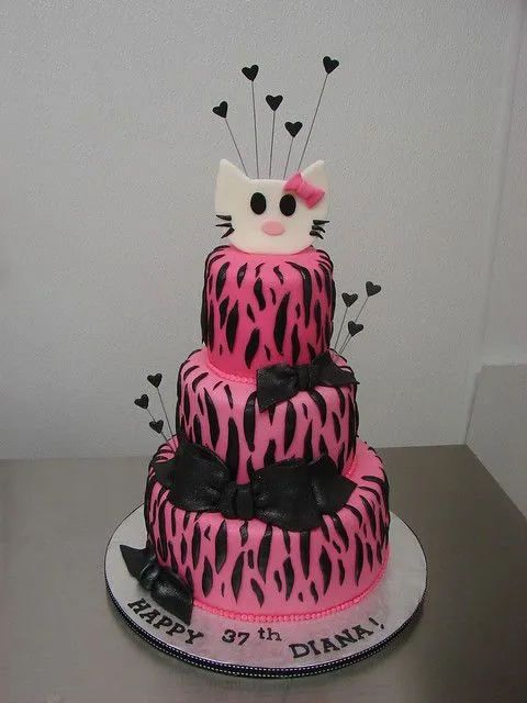 Hello Kitty Zebra Print Cake | Flickr - Photo Sharing!