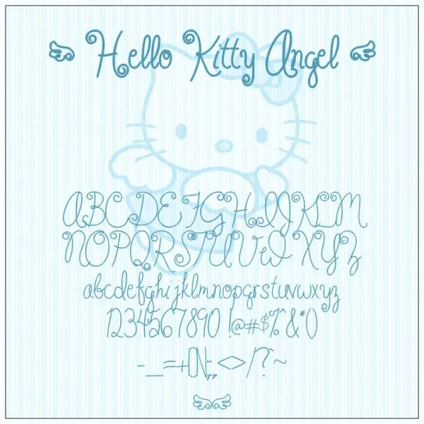 Hello_Kitty font - Cartoon free download