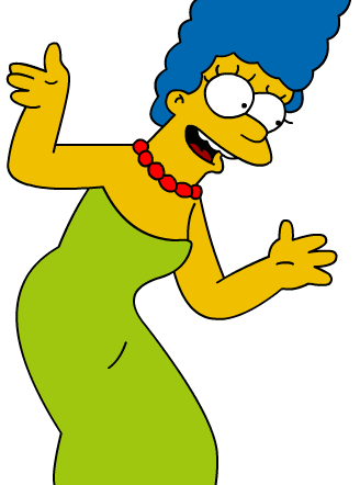 ... tiene dos hermanas Selma y Patty. Esta es nuestra trabajadora Marge