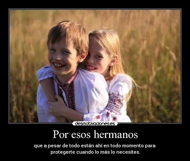 Por esos hermanos | Desmotivaciones