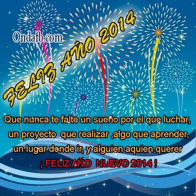 Hermosa tarjeta de año nuevo 2014 con frase muy linda | Imágenes ...