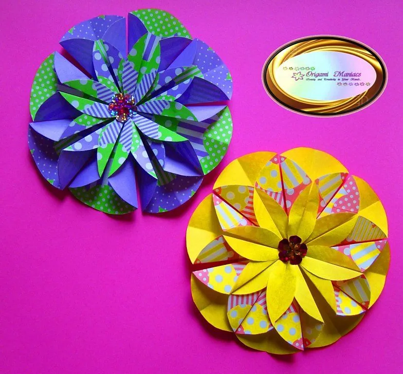 Hermosas Flores de origami Para decorar tarjetas y regalos ...