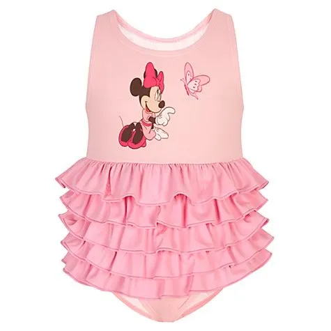 Hermoso Traje Vestido Baño Niña Bebe Minnie Mouse Disney