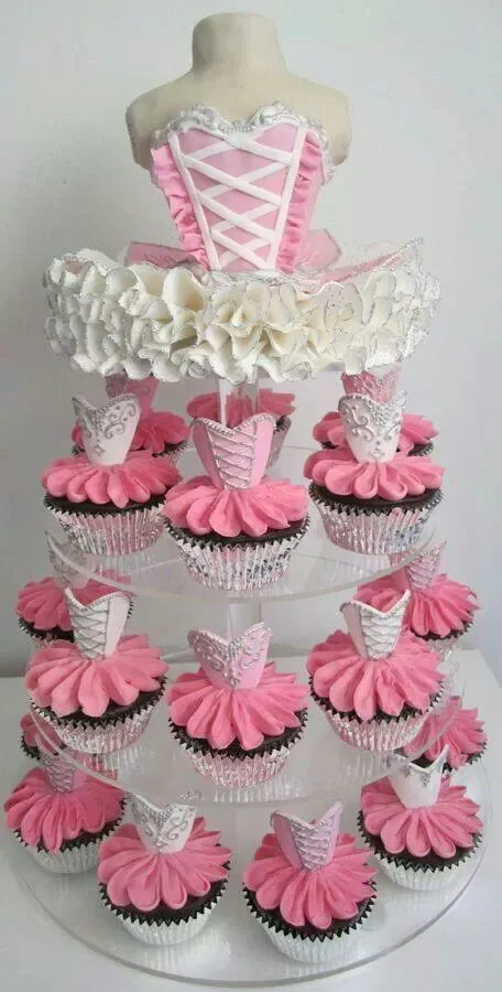 Hermosos pastel y cup cakes de bailarinas de ballet. | Queque ...