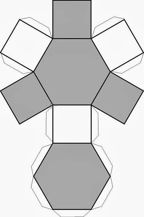 Hexágono para armar y recortar - Imagui