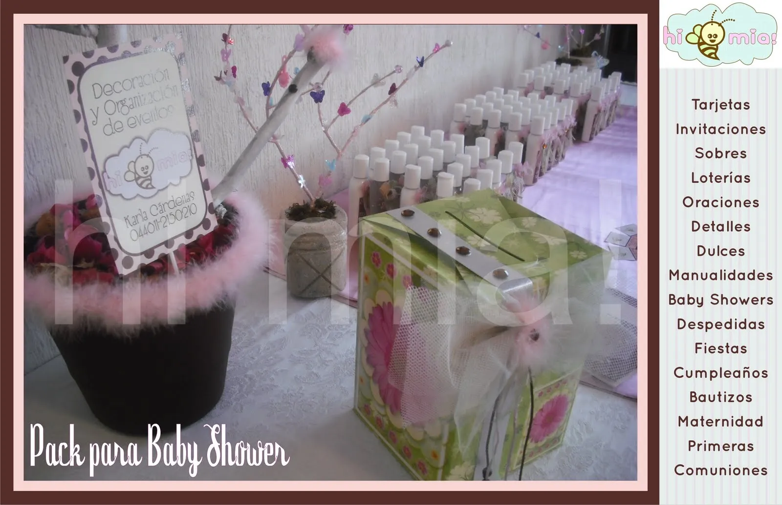 Hi Mia!: Pack para Baby Shower