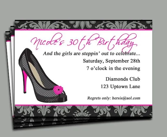 Invitaciónes de cumpleaños para adultos mujeres para imprimir - Imagui