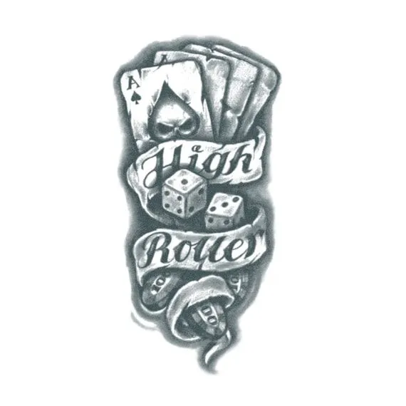 High Roller Tattoo Cholo Temporary Tattoo / Chicano Tattoo / - Etsy