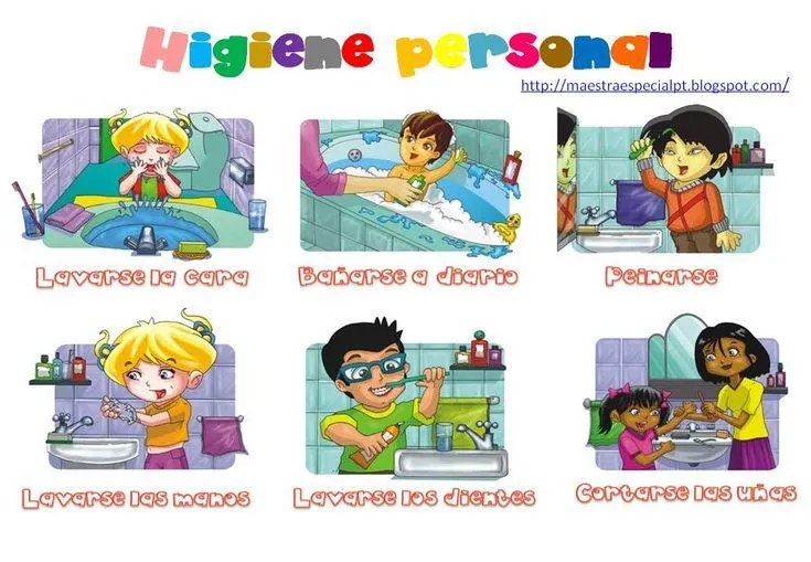 Higiene personal (1) - verbos en infinitivo | ME CUIDO | Pinterest