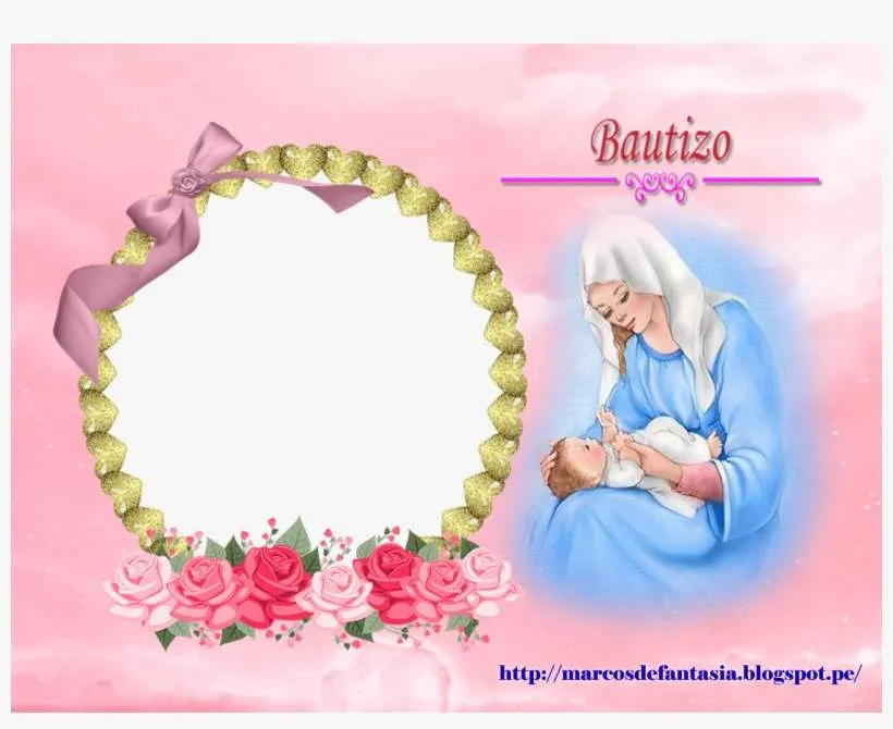 Hijos Aqui He Puesto Algunos Diseños Para Esta Linda - Marco Para Fotos De  Bautizo Png PNG Image | Transparent PNG Free Download on SeekPNG