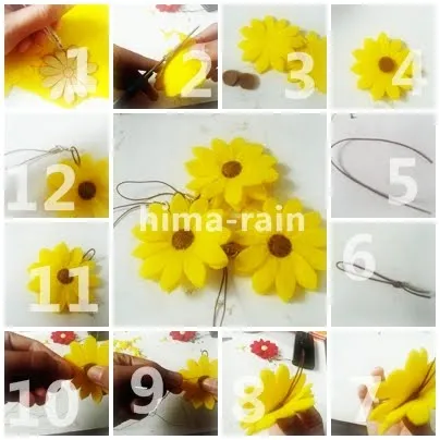 Hima Rain: Tutorial Membuat Daisy Flower